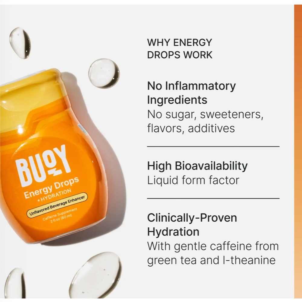 Buoy Energy Drops - Unflavored Hydration Enhancer